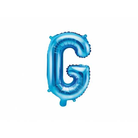 Ballon en aluminium lettre G 35cm bleu 