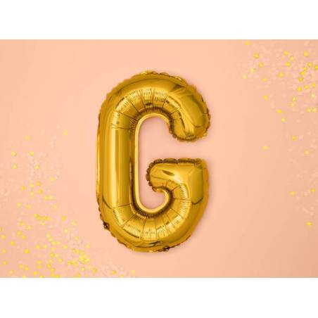 Ballon Feuille Lettre G 35cm doré 