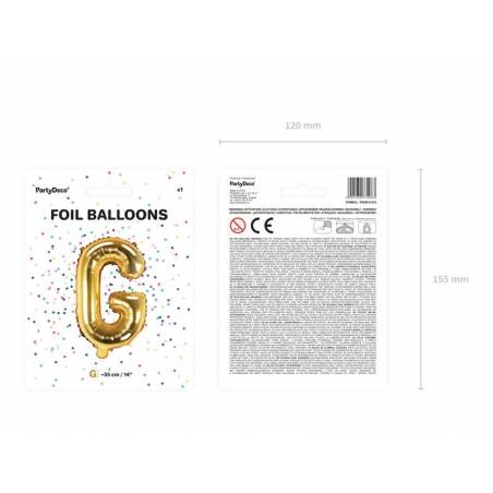 Ballon Feuille Lettre G 35cm doré 