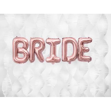 Ballon en aluminium lettre I 35cm or rose 