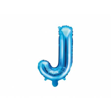 Ballon en aluminium lettre J 35cm bleu 