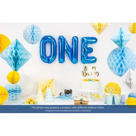 Ballon en aluminium lettre J 35cm bleu 