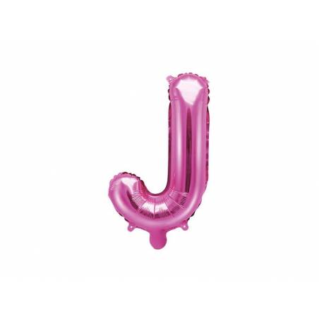 Ballon en aluminium lettre J 35cm rose foncé 