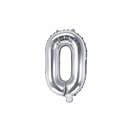Lettre de ballon en aluminium O 35cm argent 