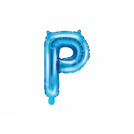 Ballon Feuille Lettre P 35cm bleu 