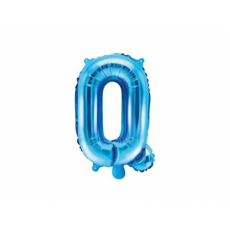 Foil Ballons Letter Q 35cm bleu 