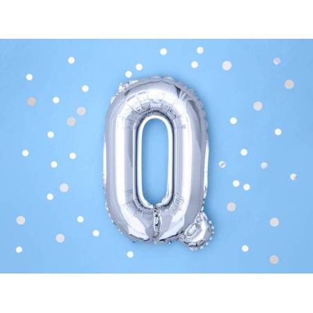 Foil Ballons Letter Q 35cm argent 