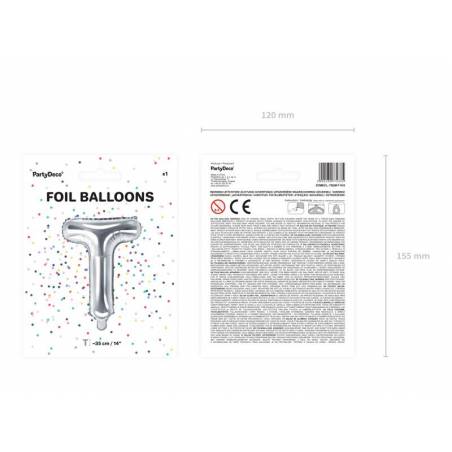 Lettre Ballons Foil T 35cm argent 