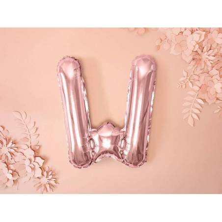 Lettre Ballons Foil 35cm or rose 