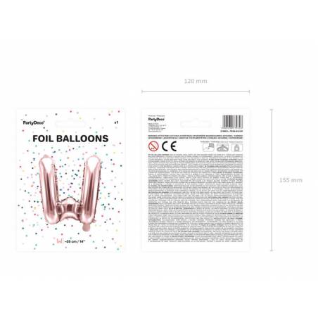 Lettre Ballons Foil 35cm or rose 