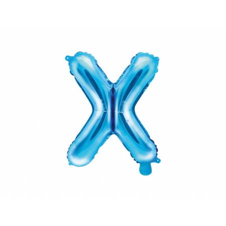 Ballon Feuille Lettre X 35cm bleu 