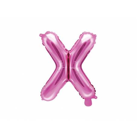 Ballon en papier lettre X 35cm rose foncé 