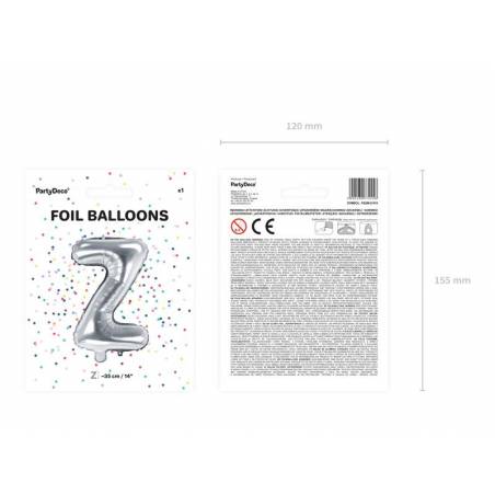 Foil Ballons Lettre Z 35cm argent 