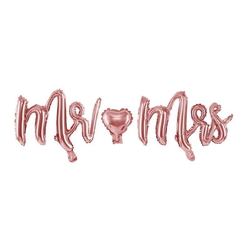 Foil Ballons Mr Mrs or rose 69x125cm Foil Ballons Mr Mrs or rose 69x125cm