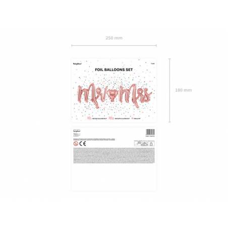 Foil Ballons Mr Mrs or rose 69x125cm Foil Ballons Mr Mrs or rose 69x125cm