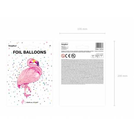 Ballonnet en feuille Flamingo rose 70x95cm 