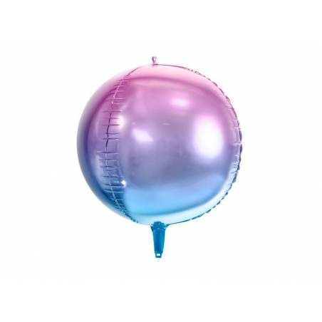 Ballon Foil Ombre Ball violet et bleu 35cm 