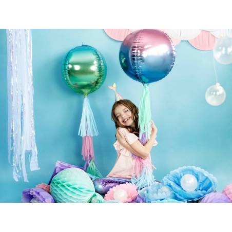 Ballon Foil Ombre Ball violet et bleu 35cm 