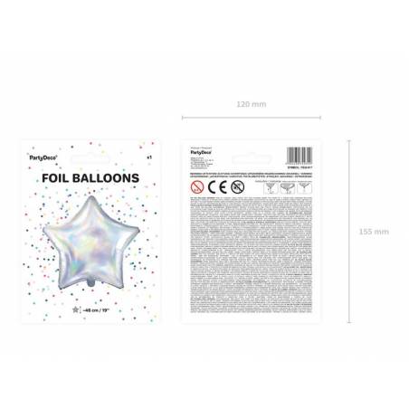 Foil Ballons Star 48cm irisé Foil Ballons Star 48cm irisé