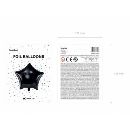 Foil Ballons Star 48cm noir 