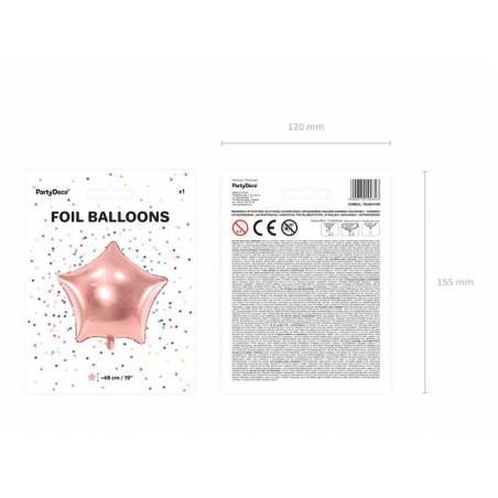 Star Ballons Foil 48cm or rose 