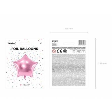 Foil Ballons Star 48cm rose pâle 