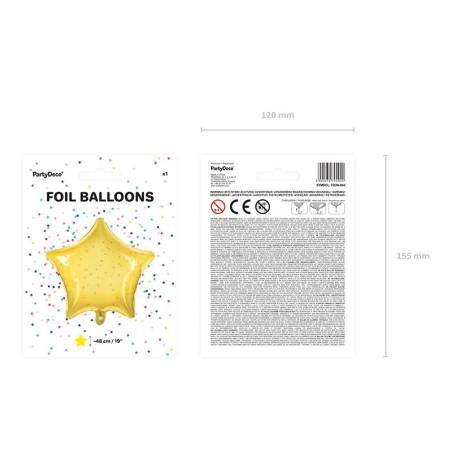 Foil Ballons Star 48cm jaune 