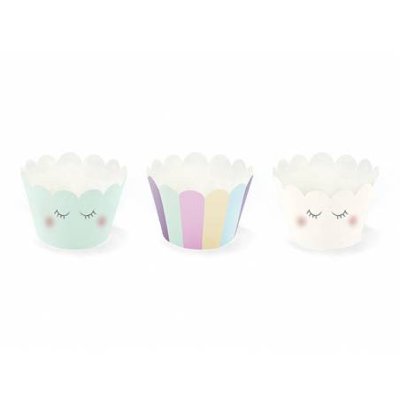 Emballages pour cupcakes Licorne 5x7.5x 5cm 