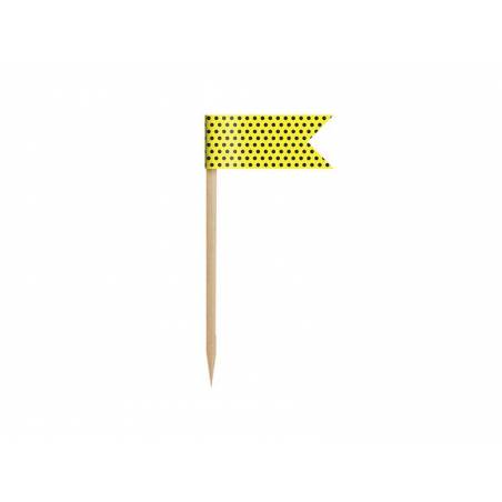 Petits drapeaux Cupcake Toppers Abeille mélanger 7cm 
