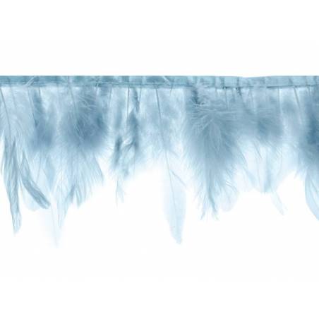 Guirlande de plumes bleu clair longueur 1m 