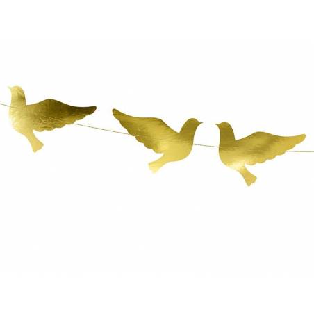 Guirlande colombes or 86cm 