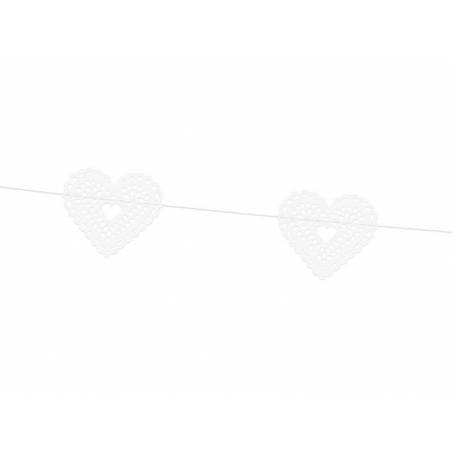 Garland Hearts blanc 18 m 