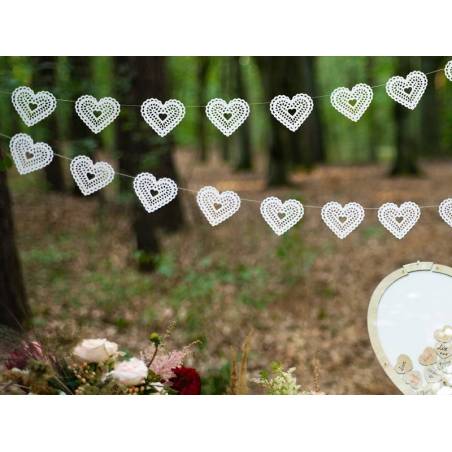 Garland Hearts blanc 18 m 