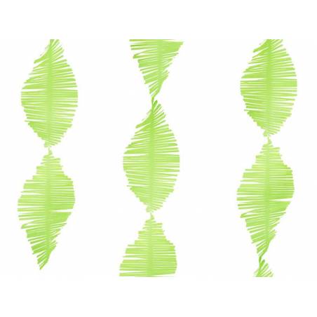 Guirlande à franges en papier crêpe pomme verte 3m 