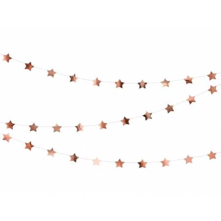 Guirlande Etoiles or rose 3.6m 