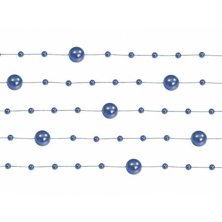 Guirlandes de perles bleu marine 13 m 