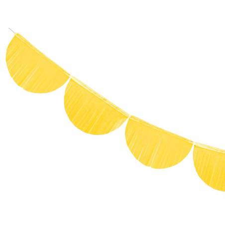 Guirlande à franges festonnées jaune 3m 