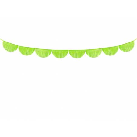 Guirlande à franges festonnées pomme verte 3m 