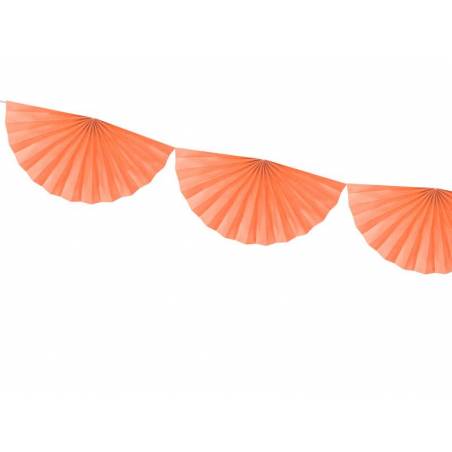 Guirlande de tissus Rosettes pêche 3m 
