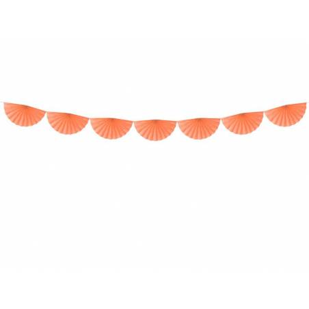 Guirlande de tissus Rosettes pêche 3m 