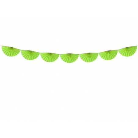 Guirlande de tissus Rosettes pomme verte 3m 