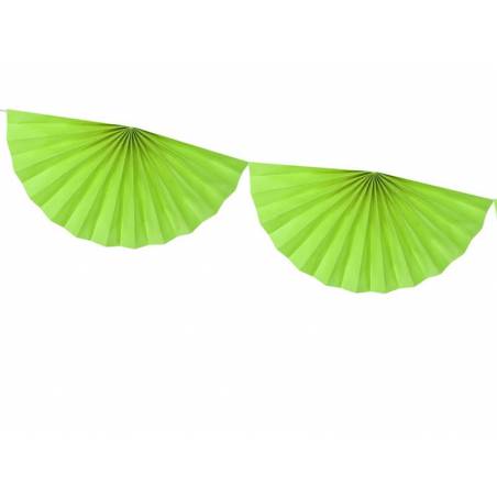Guirlande de tissus Rosettes pomme verte 3m 