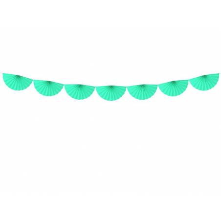 Guirlande de tissus Rosettes menthe claire 3m 