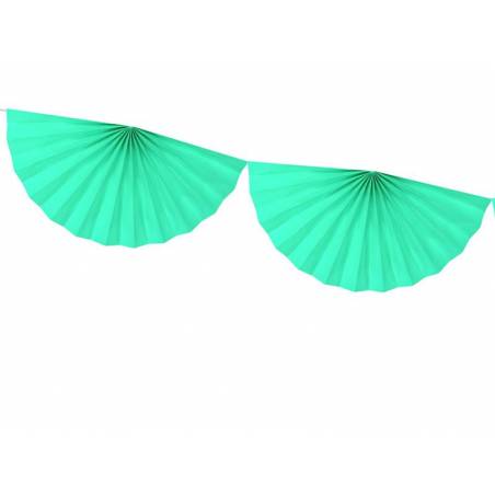 Guirlande de tissus Rosettes menthe claire 3m 