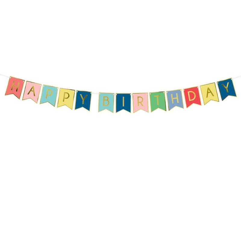 Banniere Joyeux Anniversaire Assortiment 15 X 175 Cm