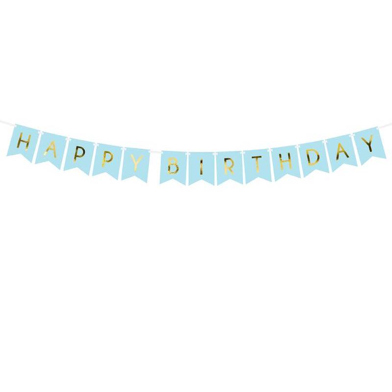 Banniere Joyeux Anniversaire Bleu Clair 15 X 175 Cm Banniere Joyeux Anniversaire Bleu Clair 15 X 175 Cm