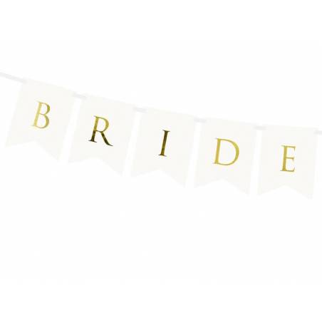 Bannière Bride Groom blanche 15 x 155 cm 