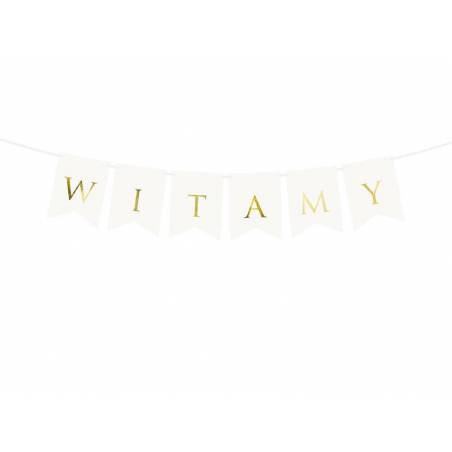 Bannière Witamy blanche 15 x 80 cm 