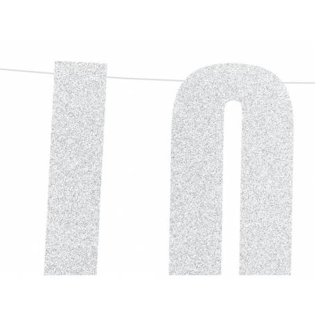 Bannière Love argent 21x55cm 