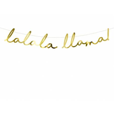 Bannière Lama - Lala Lalala or 12.5x82cm 